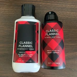BBW Classic Flannel Men’s Collection Body Spray and 24 Hr Moisture Body Lotion